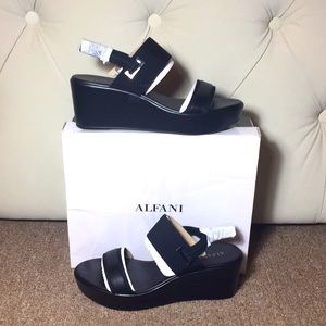 Alfani Black Maybellf platform sandals